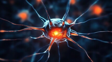 Poster - Abstract Neural Network Close Up Highlighting Scientific And Technological Concepts : Generative AI