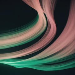 Wall Mural - Fiber optic cables glowing and swirling in an abstract pattern against a dark background, creating a mesmerizing display of light and color