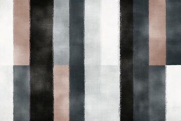 Expressive painted linen texture grey stripes seamless pattern design, modern geometric background. Wallpaper, carpet