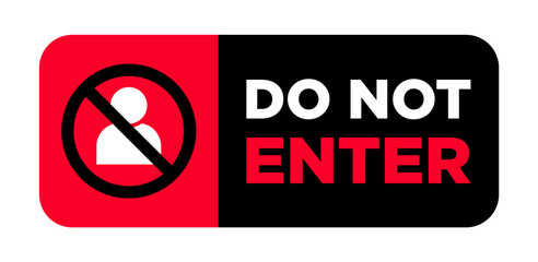 Wall Mural - do not enter caution sign