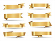 © totallyout - Golden banner ribbon collection vector illustration
