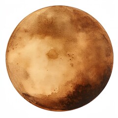 Wall Mural - a round painting of a planet with a brownish color. the painting is abstract and has a moody atmosph