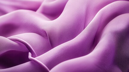 Poster - Close up of soft textured purple fabric highlighting graceful folds and ripples ideal for use in fashion and interior design