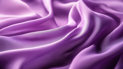 Poster - Close up of soft textured purple fabric highlighting graceful folds and ripples ideal for use in fashion and interior design