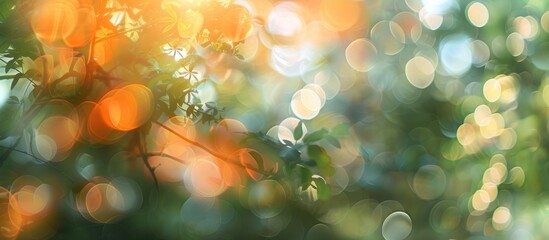 Poster - Bokeh From The Sun Passing Through The Bush High Key