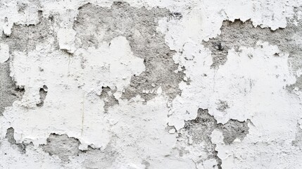 Poster - White and gray stone concrete texture on a wall featuring a plaster finish suitable for use as a background or banner