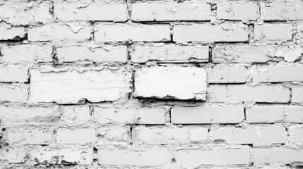 Poster - light gray and white rustic brick wall texture background for banners
