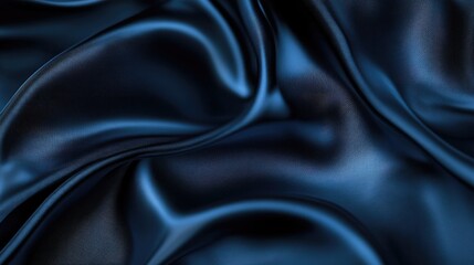 Poster - Dark silk background featuring elegant folds An abstract representation of a rippled satin texture