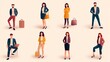 © Aris Suwanmalee - A diverse group of professional individuals in various attire, showcasing modern business styles and poses for corporate use.