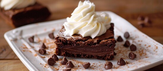 Brownies And Whipped Cream