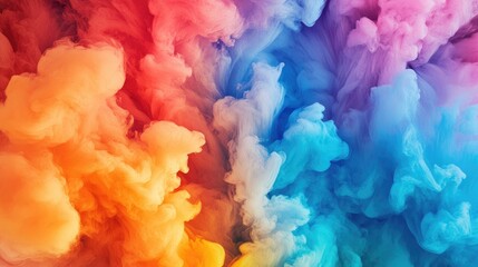 Fototapete - Vibrant abstract backdrop featuring an eruption of colorful ink