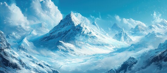 Aufkleber - Ice On Hills Looks So Nice And Refreshing