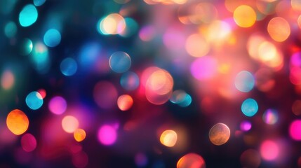 Leinwandbilder - Vibrant fireworks illuminate a blurred background with dazzling colors