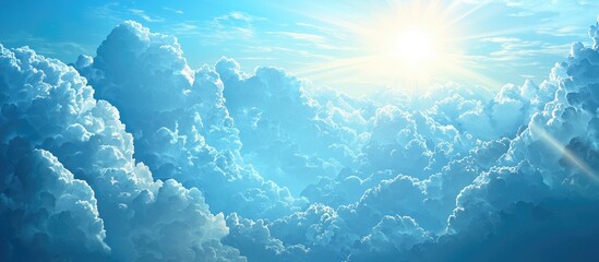 Poster - Beautiful Blue Heaven Background With Clouds