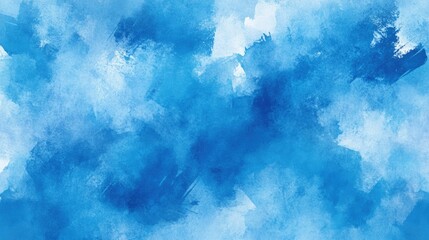Aufkleber - Blue watercolor backdrop featuring distinct brushstrokes and textured frayed edges