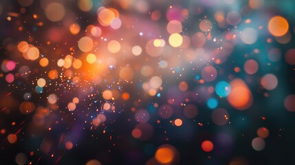 Leinwandbilder - Vibrant fireworks illuminate a blurred background with dazzling colors