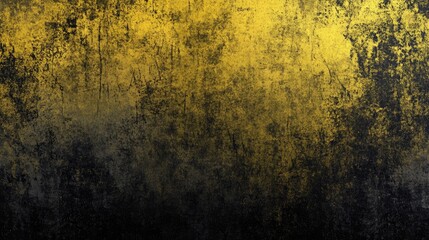 Poster - Grunge gradient wallpaper or web banner background featuring a textured transition from yellow to black with a grainy effect
