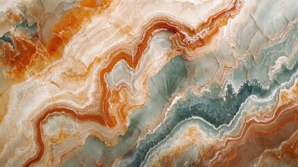 Fototapete - Colorful marble stone texture showcasing intricate natural mineral details