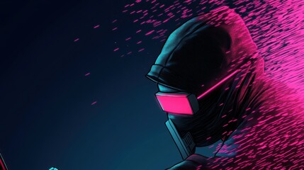 A digital illustration depicting a hacker infiltrating a computer system, highlighting the techniques used in cybercrime.