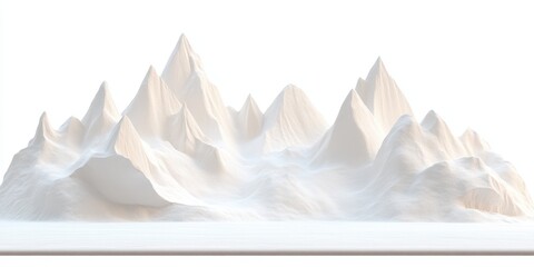 Poster - White Mountain Range Landscape  Abstract Nature  Minimalist Background