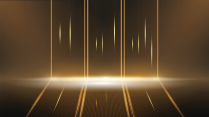 Wall Mural - black and gold background abstract geometric shapes luxury design wallpaper.realistic layer elegant 