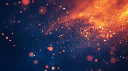 Aufkleber - The image is a bright orange and blue background with a lot of small