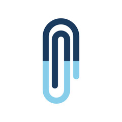 Poster - Paper clip icons. color lines for office management applications, can be used for websites, UI and mobile apps.
