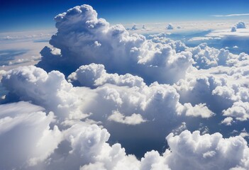 Canvas Print - serene blue sky adorned with soft altocumulus clouds