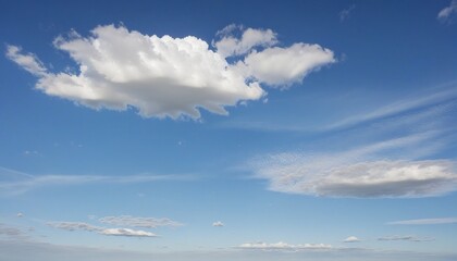 Canvas Print - Dreamy Blue Skies with Fluffy White Clouds