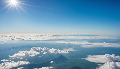 Canvas Print - Breathtaking Blue Sky and White Clouds: Celebrating Clean Air and Nature's Beauty