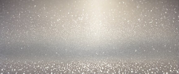 Wall Mural - vintage silver and white glittering lights abstract background with bokeh effect