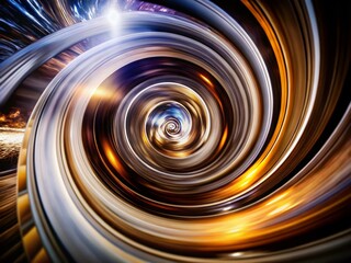 Poster - Captivating Spiral Abstract Animation Looping Motion with Dynamic Colors and Shapes for Visual Effects and Digital Art