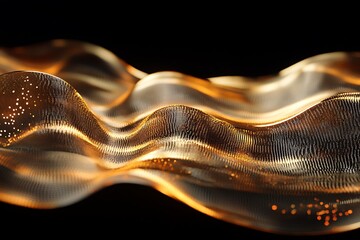 Wall Mural - abstract golden waves