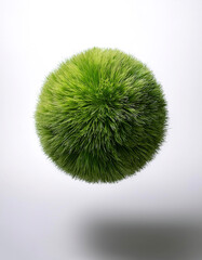patch of grass floating or flying isolated white background