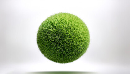 patch of grass floating or flying isolated white background