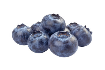 Aufkleber - Fresh blueberries on a white isolated background, vibrant and juicy, ideal for healthy eating or dessert recipes.