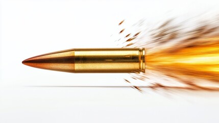 Wall Mural - close-up 3d bullet in motion