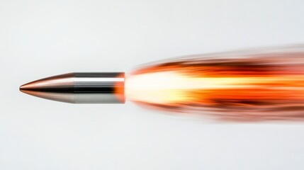 Wall Mural - close up of a bullet in motion