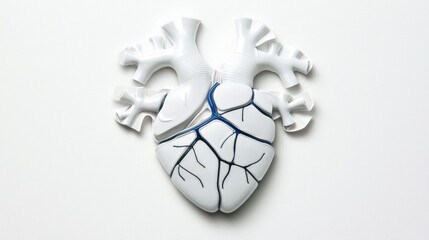 advanced wearable ecg patch design on white background