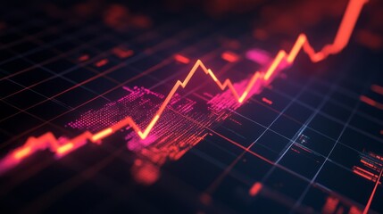 Poster - A graph with red and orange lines that are sloping downward