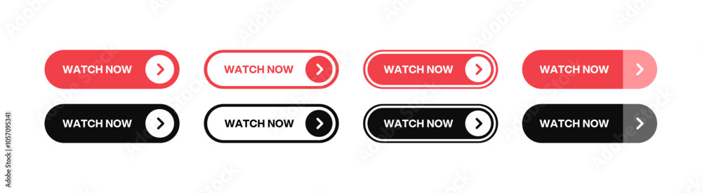 Spectating Button Watch Now buttons: play video button set designed for websites. UI ...