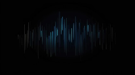 Poster - Abstract financial graph featuring a candlestick chart on a dark backdrop