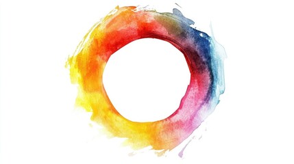 Poster - Abstract watercolor circle pattern Artistic liquid design for banners and book illustrations Generated using various artistic techniques