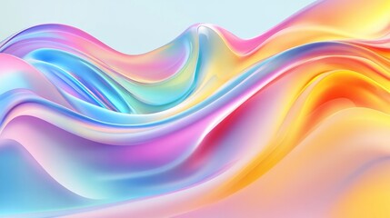 Poster - abstract liquid wave wallpaper featuring a creative holographic design ideal for banners postcards a