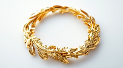 Poster - antique gold frame on a white background with clipping path