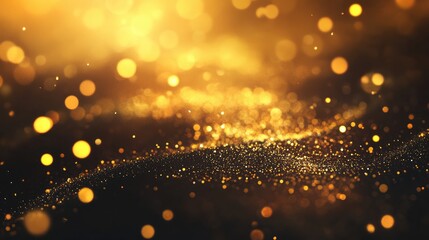 Poster - abstract illustration of a gold glitter texture background showcasing a shimmering gold color patter