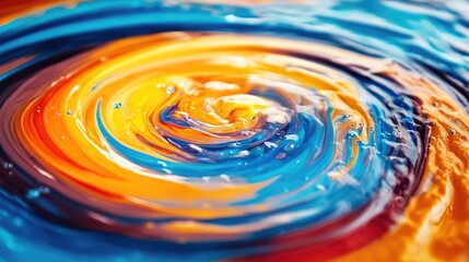 Poster - abstract swirling pattern created by a water splash