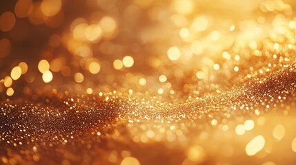 Poster - abstract illustration of a gold glitter texture background showcasing a shimmering gold color patter