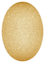 Canvas Print - PNG Gold oval icon glitter shape white background.