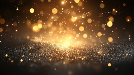 Poster - abstract bright and sparkling bokeh background featuring silver and diamond dust with blurred lighti